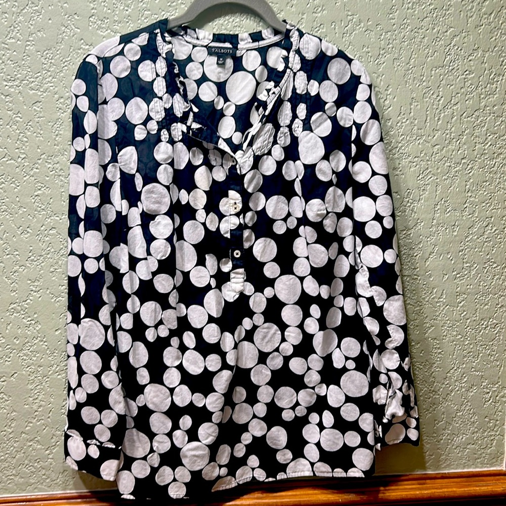 Talbots light weight long sleeve M blouse